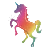 Ballon Hélium Licorne Rainbow Géante 137cm