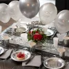 Ballon Joyeux Anniversaire Métallisé Argent (lot de 8)