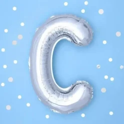 Ballon Lettre C argent - 35cm