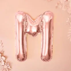 Ballon Lettre M Or Rose - 35cm