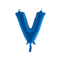 Ballon Lettre V Bleu - 35cm