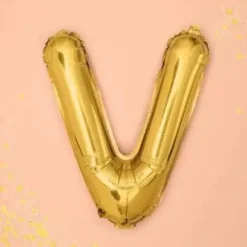 Ballon Lettre V Or - 35cm
