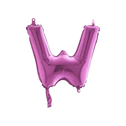 Ballon Lettre W Rose - 35cm