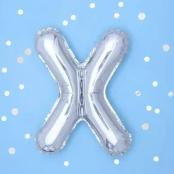 Ballon Lettre X argent - 35cm