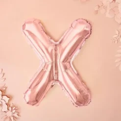 Ballon Lettre X Or Rose - 35cm