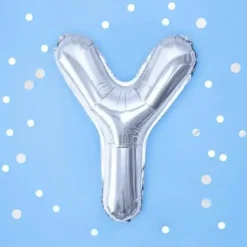 Ballon Lettre Y argent - 35cm