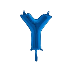 Ballon Lettre Y Bleu - 35cm