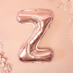 Ballon Lettre Z Or Rose - 35cm