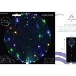 Ballon lumineux transparent à LED Multicolore ø40cm