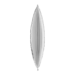 Ballon Métallique Feuille Déco Argent 91cm