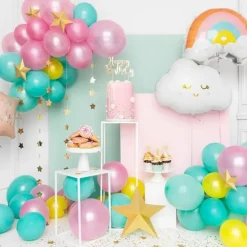 Ballon Mylar effet Givré - Nuage blanc - 51x35,5cm