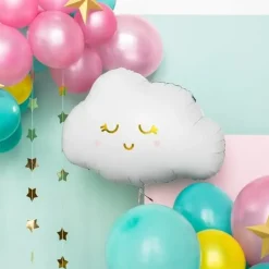 Ballon Mylar effet Givré - Nuage blanc - 51x35,5cm