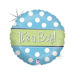 Ballon à pois It's a Boy ø45cm