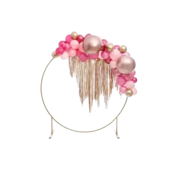 Ballon Rond Or Rose Métallique ø60cm