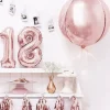 Ballon rond Or Rose métallique en Mylar 40cm