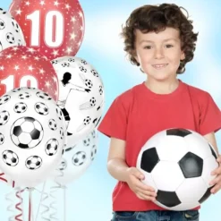 Ballons avec motifs Ballons de foot (Lot de 6)