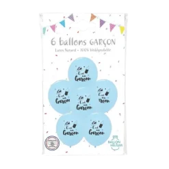 Ballons Bleu - C'est Un Garçon - 30cm - Lot de 6