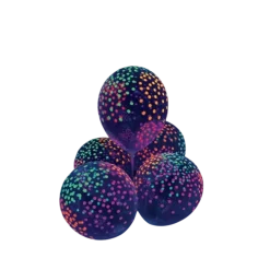 10 Ballons Fluo Néon UV Dots 30 cm – Ballons Latex Lumière Noire