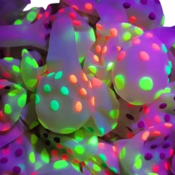 10 Ballons Fluo Néon UV Dots 30 cm – Ballons Latex Lumière Noire