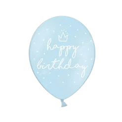 Ballons "HAPPY BIRTHDAY" Bleus (Lot de 6)
