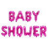 Ballons lettres Baby Shower Rose 35cm