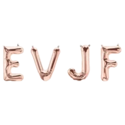 Ballons lettres EVJF Or Rose