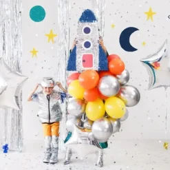 50 Ballons Métalliques Brillants Argent