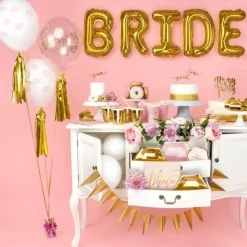 6 Ballons transparents avec inscription BRIDE TO BE rose