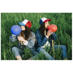 100 Ballons tricolores bleu blanc rouge 30 cm