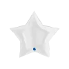 Ballon Étoile Métallique Blanc 91cm