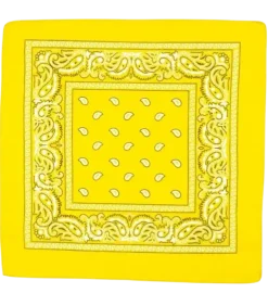 Bandana Jaune Cowboy 55x55 cm – Foulard Western
