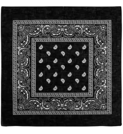 Bandana Noir Cowboy 55x55 cm – Foulard Western