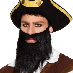 Barbe Pirate avec bande élastique – Accessoire Déguisement corsaire et capitaine Pirate