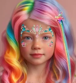 Bijoux Visage Licorne – Strass Visage Enfant