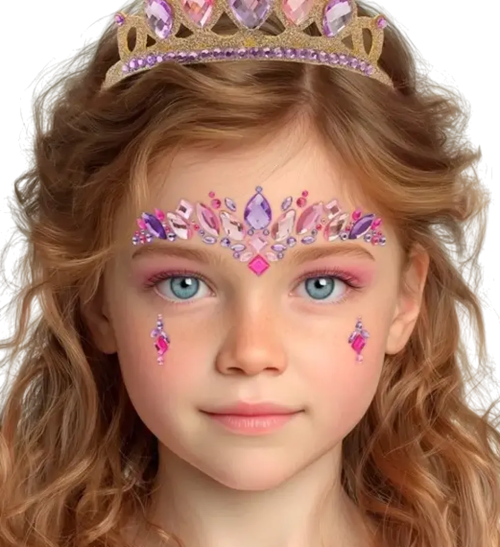 Bijoux Visage Princesse – Strass Carnaval Enfant