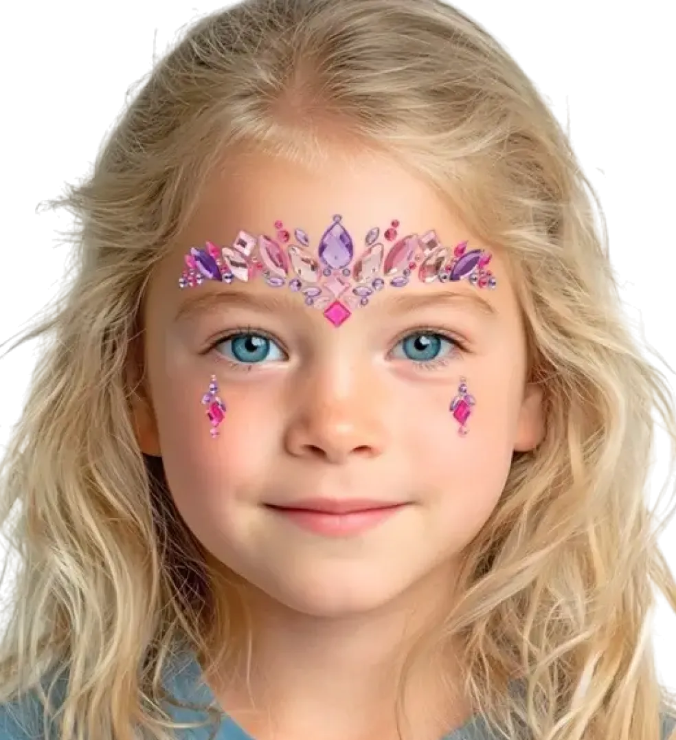Bijoux Visage Princesse – Strass Carnaval Enfant