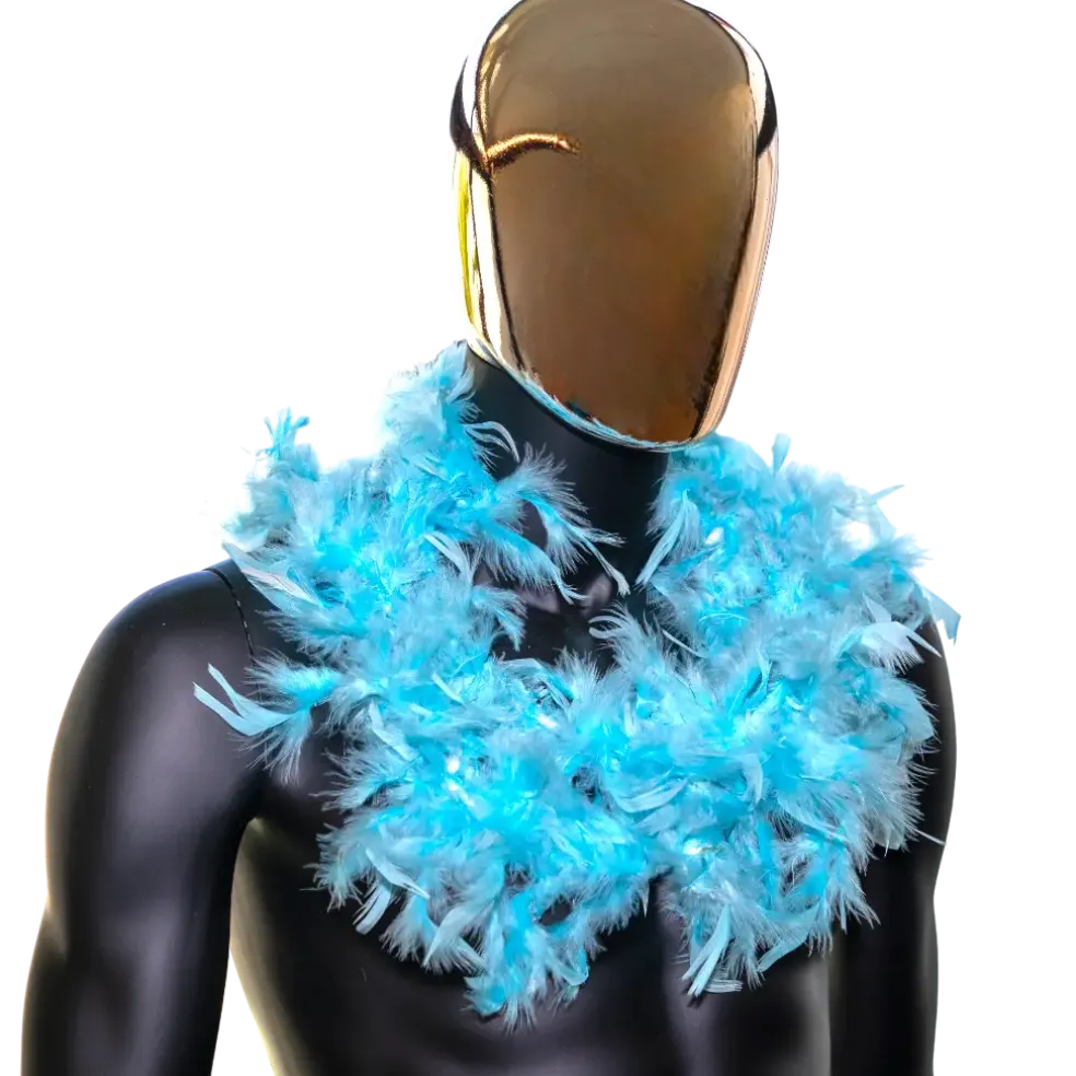 Boa en Plumes Turquoise - 180 cm
