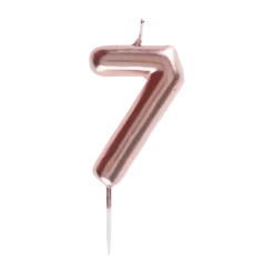 Bougie Anniversaire Chiffre 7 Or rose