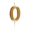 Bougie Chiffre 0 Dorée