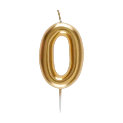 Bougie Chiffre 0 Dorée