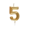 Bougie Chiffre 5 Dorée