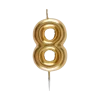 Bougie Chiffre 8 Dorée