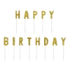 Bougie "HAPPY BIRTHDAY" Or