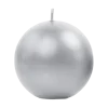 Bougie ronde métallique argent ø 8cm