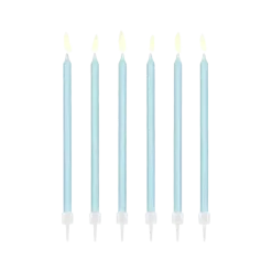 12 bougies anniversaire bleu claire (14cm)