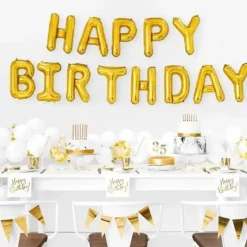 12 bougies anniversaire or (12,5cm)
