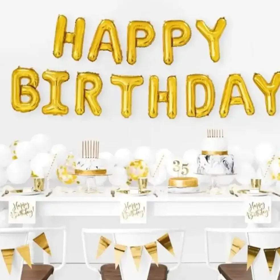 12 bougies anniversaire or (12,5cm)