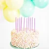 12 bougies anniversaire violet (14cm)