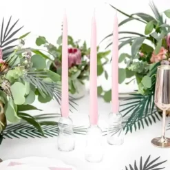 10 Bougies coniques en Rose Mat - 24cm