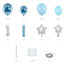 Bouquet de Ballons Géant - Chiffre 1 Bleu - 90x140cm
